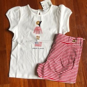 Janie and Jack Patriotic 2T NWT set